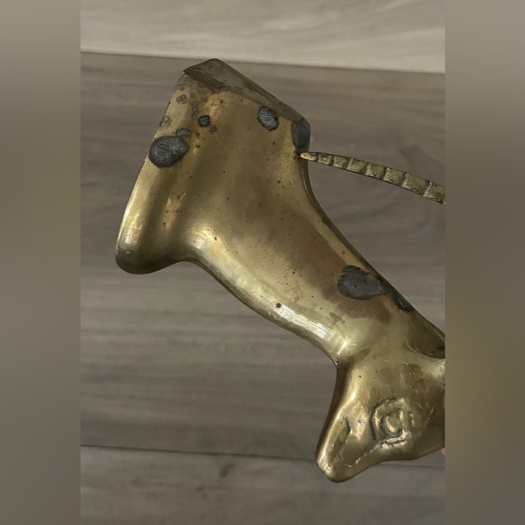 Vintage Brass Head Ibex Gazelle MCM Decor 7” - Picture 5 of 9